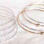 Lot 12 Thin Bangle Bracelets Bead Gold Silver Tone