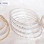 Lot 12 Thin Bangle Bracelets Bead Gold Silver Tone