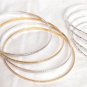 Lot 12 Thin Bangle Bracelets Bead Gold Silver Tone