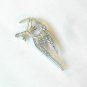 Clear Pretty Kitty Cat Fashion Brooch Broach Pin Silver Tone