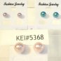 Lot 3 Peach Aqua Purple Pearl Finish Stud Earrings