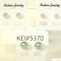 Lot 3 Green Pink Gray Pearl Finish Stud Earrings
