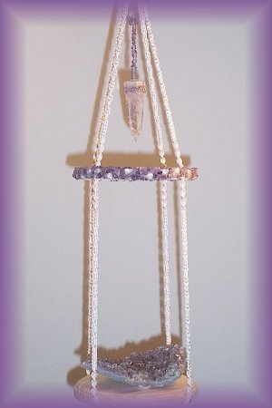 Hanging Amethyst Display Shelf (ecru)