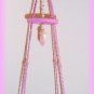 Hanging Pink Jute Display Shelf