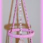 Hanging Pink Jute Display Shelf