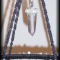 Black With White Shells & Quartz Crystals Plant Hanger