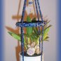 Small Denim Jute & Lapis Plant Hanger