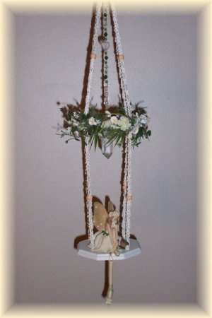 Hanging Pale Yellow Flower Fairy Swing