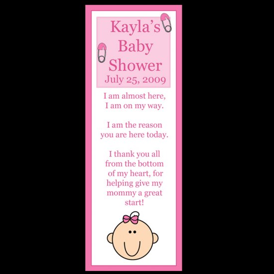 20 Personalized Bookmarks for BABY SHOWER