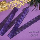 5 yds Fabric Trim Celtic Knotwork, Purple Jacquard 13/16 inch wide SCA Craft Medieval LARP Costume
