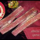 Fabric Trim, "Butterfly", SCA LARP Medieval Renaissance Black Gold Wine Red Jacquard