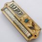 Wood Jerusalem design 4" mezuzah with Star of David
