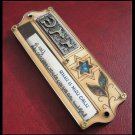 Wood Jerusalem design 4" mezuzah with Star of David