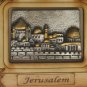 Wood Christian ornament Jerusalem bless Israel cross