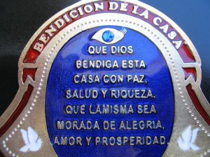 Hamsa w/ Spanish Espanol home bless Jerusalem judaica