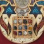 Wood hamsa 12 hoshen gems Star of David w/ bless Israel