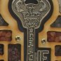 Wood hamsa & home bless & key of wealth kabbalah amulet