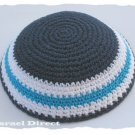 Blue Jewish Knitted Kippa Yarmulke Kipa Kippah skullcap
