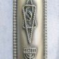 5" Pewter mezuzah mezuza menorah star of David judaica
