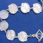 7 bless charm chain w/ heart doves from Israel kabbalah