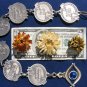 7 bless charm chain w/ heart doves from Israel kabbalah