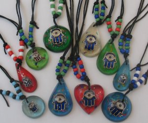 Lot 10 children charm hamsa necklace pendant kabbalah
