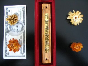 6" Olive wood Jerusalem old city mezuzah mezuza judaica
