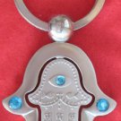 Hamsa spinning keychain with safe journey bless Israel