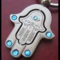 Hamsa spinning keychain with safe journey bless Israel