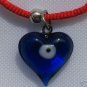 3 RED STRING BRACELETS lot heart kabbalah Israel charm