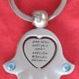 Hamsa w/ heart spin keychain star of David safe journey