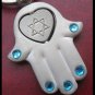 Hamsa w/ heart spin keychain star of David safe journey