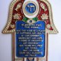 Gold Hamsa with English home bless chai from Israel