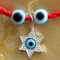 5 RED STRING BRACELETS Magen star of David spinning eye