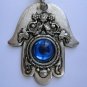 Hamsa Keychain against evil eye charm blue gem kabbalah