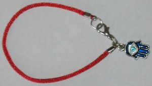 LOW PRICE 5 Red / Blue string bracelets hamsa kabbalah