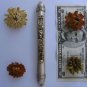 Pewter Jerusalem flowers mezuzah mezuza jewish Israel