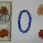 Purple cyan evil eye protection beads kabbalah bracelet