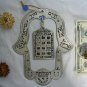 Amazing hamsa w/ inside hanging 12 tribes choshen gems