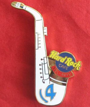 Tel aviv Hard Rock Cafe saxophone Pin 4th anniversary
