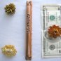 Fine art Hebrew letters engraved copper mezuzah mezuza
