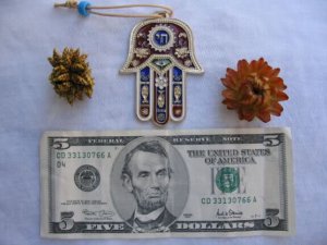 Cute little chai hamsa from Israel kabbalah evil eye