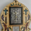 Wood Christian ornament with Home bless Jesus crucifix