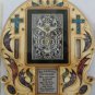 Wood Christian ornament with Home bless Jesus crucifix