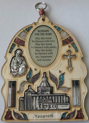 Wood Christian home bless church holy water land cross
