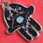 Blue hamsa with wealth bless and evil eye protection