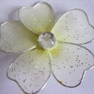 Sparkly Flower- Light Yellow