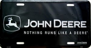 JOH N DEERE NEW Metal License Plate NOTHING RUNS LIKE A DEER 