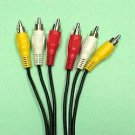 RCA TV Video Cable (3 in 1) Male to Male 6 ft