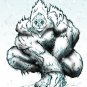 Yeti In The Snow On a Canvas Print